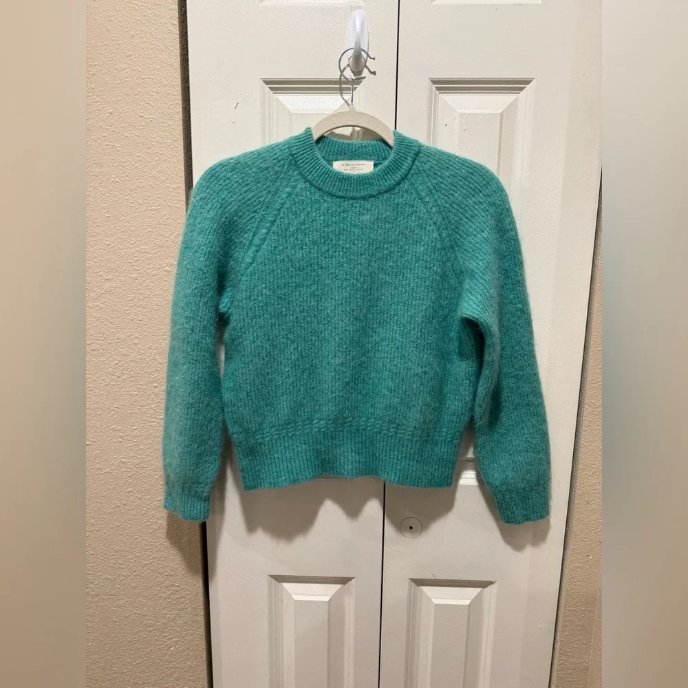 Sezane Otto Jumper Baby Alpaca Blend Green , size M - Picture 7 of 10